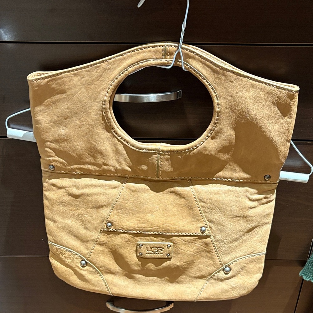 UGG Tan leather Tote Bag with Circular Handles